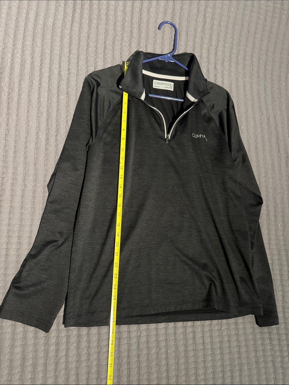 Calvin Klein Black Half-Zip Lightweight Pullover Jacket